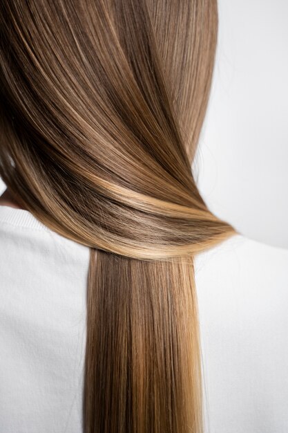 beautiful keratin treated hair