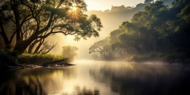 Beautiful lake landscape