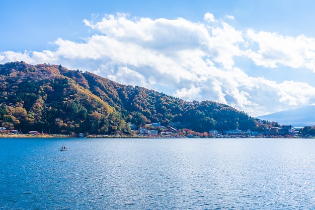 Beautiful landscape around lake kawaguchiko 