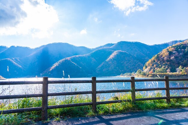 河口湖周辺の美しい風景