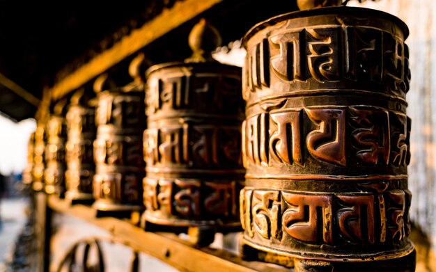 네팔 카트만두에 있는 소얌부나트 스투파의 아름다운 풍경