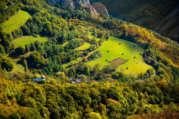 Beautiful landscape with the Apuseni Mountains In Romania