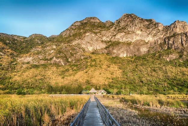 Free photo beautiful landscape with blue sky