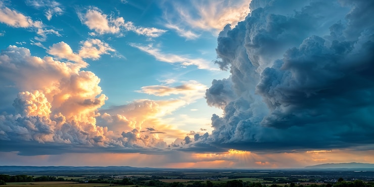 Free Photo beautiful landscape with blue sky