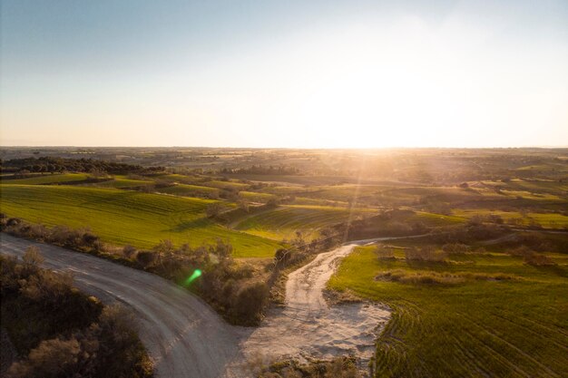 Beautiful landscape with country road