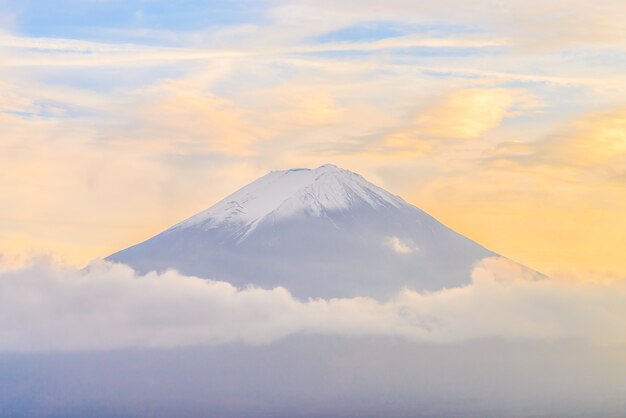 Beautiful landscape with snowy mountain