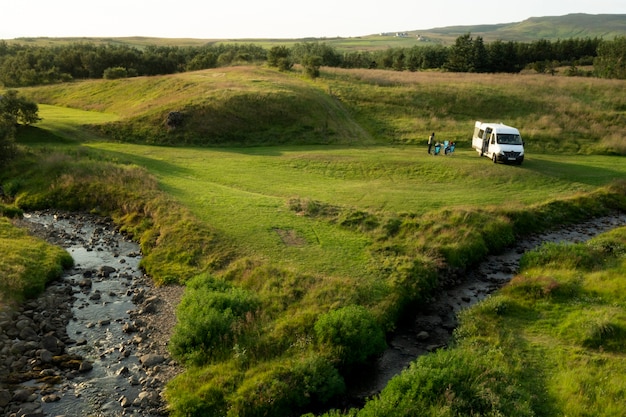 Free photo beautiful landscapes of iceland while travelling