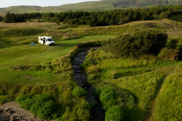 Beautiful landscapes of iceland while travelling