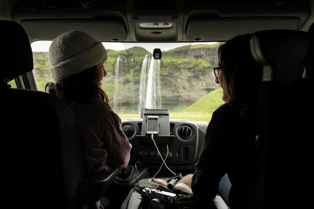 Beautiful landscapes of iceland while travelling