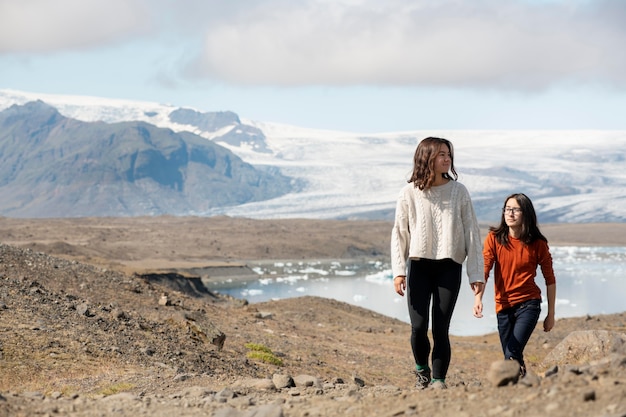 Beautiful landscapes of iceland while travelling