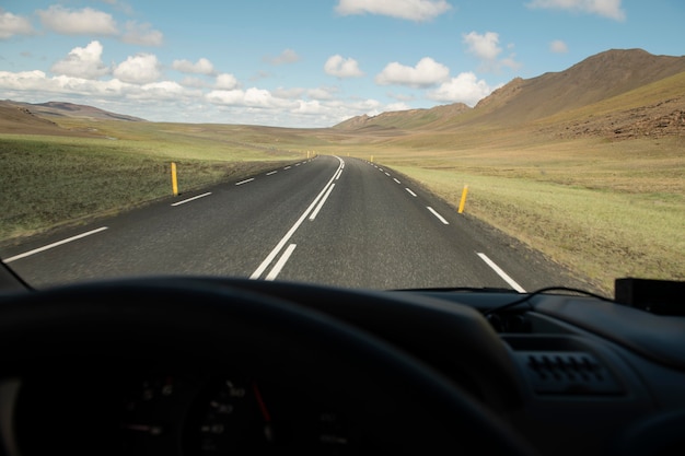 Beautiful landscapes of iceland while travelling