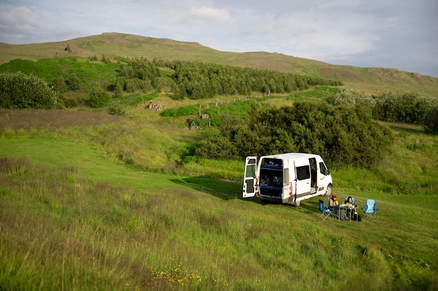 Beautiful landscapes of iceland while travelling