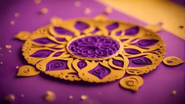 Free photo beautiful lotus flower on purple background selective focus