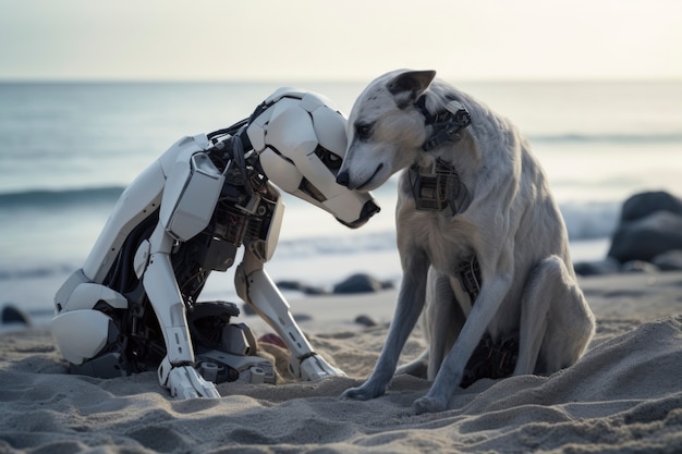 Foto gratuita una bellissima connessione d'amore tra i cani