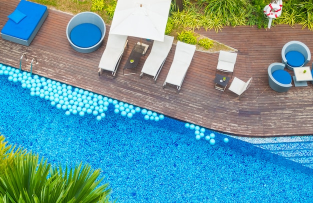 Beautiful luxury hotel swimming pool resort