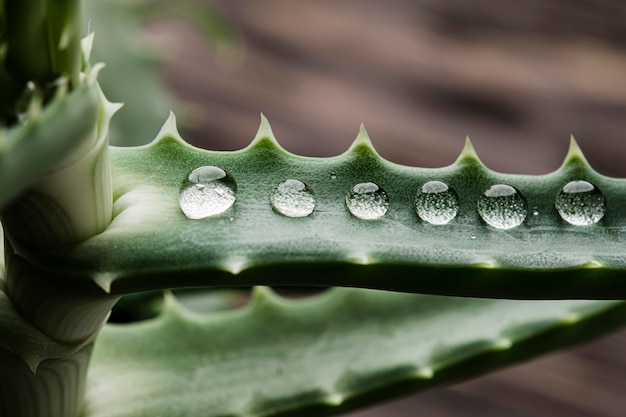 Бесплатное фото Красивое макро растение с каплями дождя