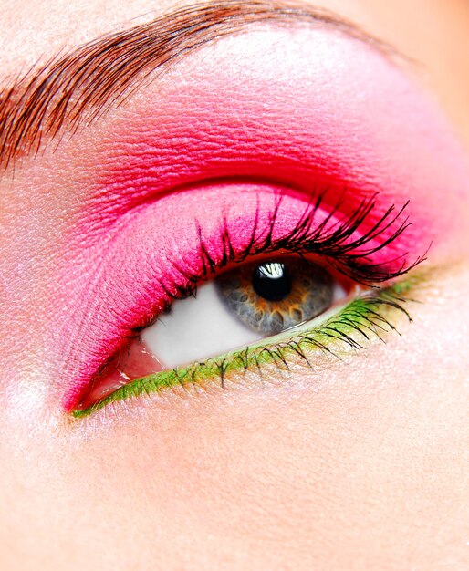 Beautiful make up and bright colore of eye