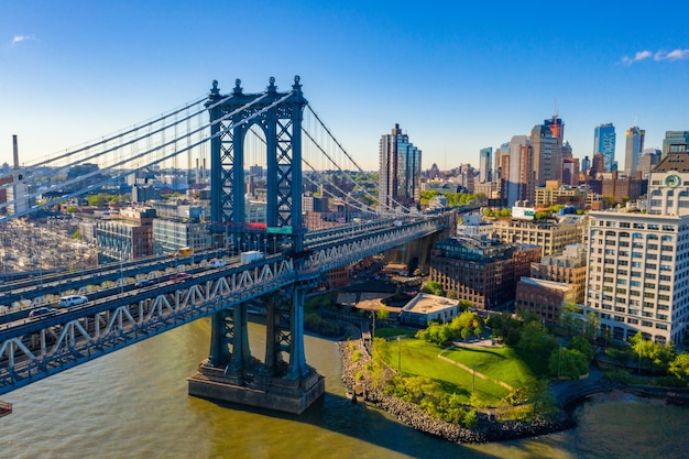 Beautiful Manhattan Bridge in New York, USA