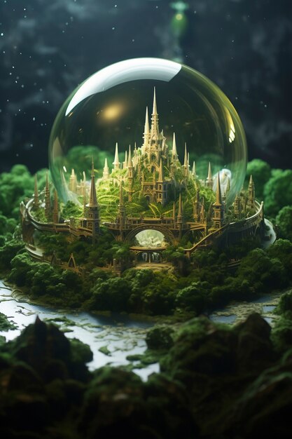 Beautiful medieval fantasy landscape