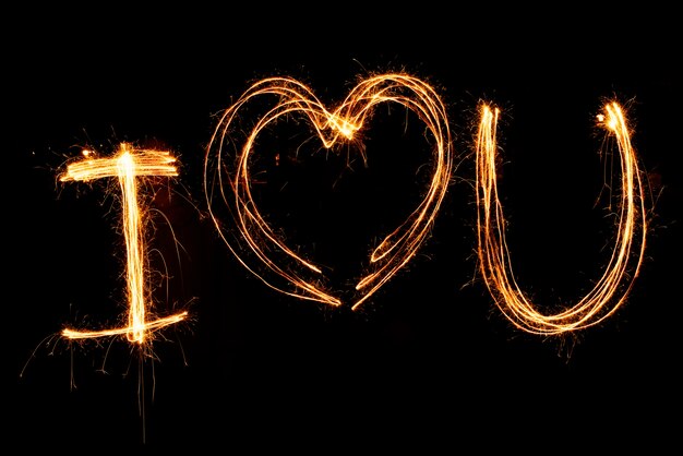 Beautiful message  light painting  background