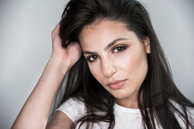 Beautiful model portrait in studio