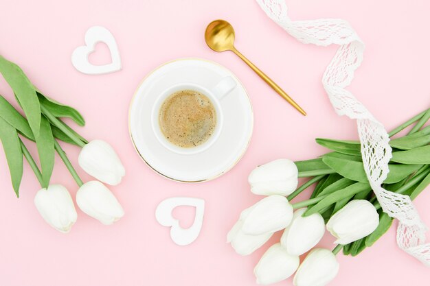 Beautiful mother's day concept with tulips