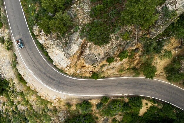 Beautiful mountain road landscape