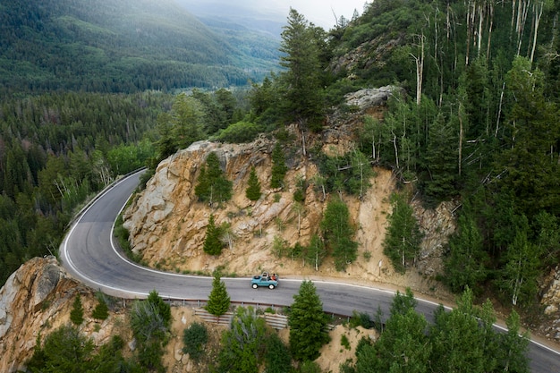 Beautiful mountain road landscape