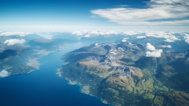 Foto gratuita bel paesaggio di montagne