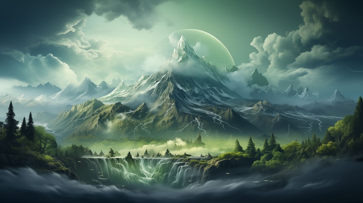 Free Photo beautiful mountains landscape