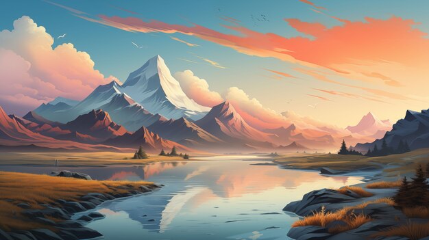 Beautiful mountains landscape