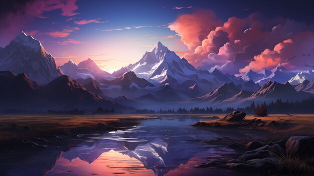 Beautiful mountains landscape