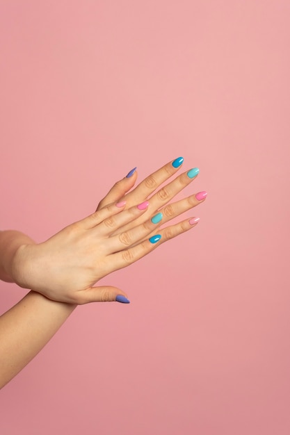 Free photo beautiful nail art presentation