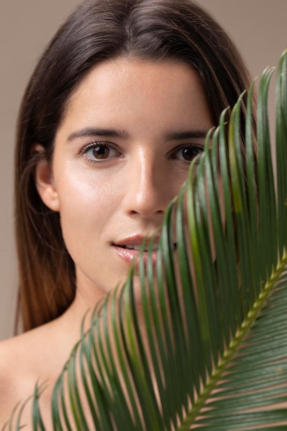 Beautiful natural young woman portrait