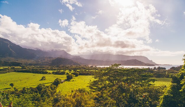 하와이 카우아이 섬의 아름다운 자연