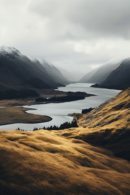 Foto gratuita bellissimo paesaggio naturale con fiume e vegetazione