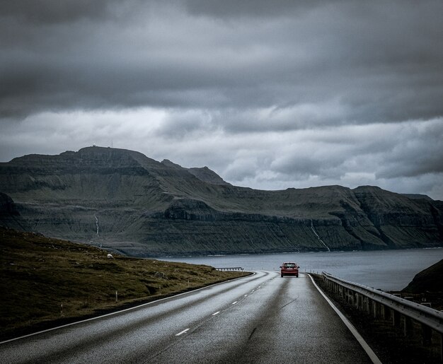 Beautiful nature such as the cliffs, sea and mountains of the Faroe Islands