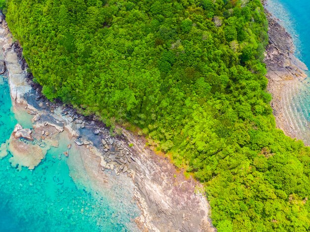 Beautiful nature tropical beach and sea 