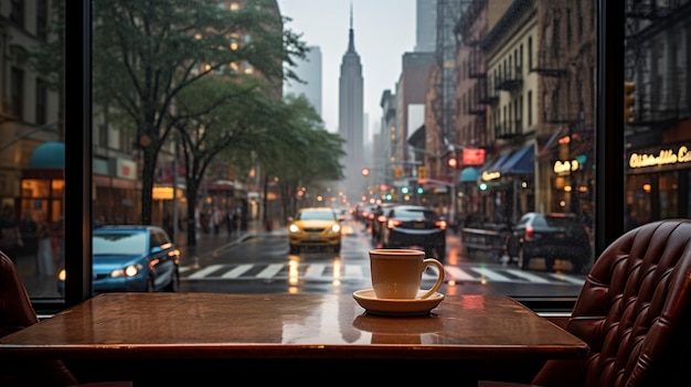 Free photo beautiful new york view with empire state building