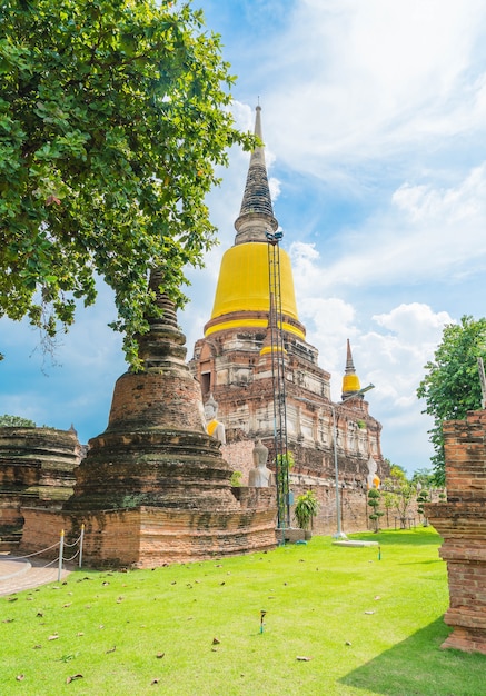 タイのアユタヤの美しい古い建築史跡