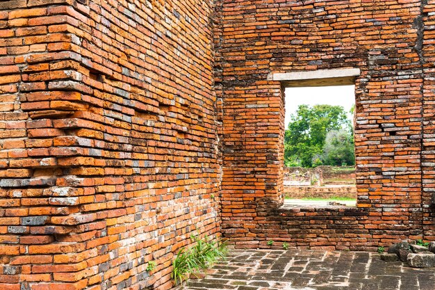 Красивая старая архитектура, история Аюттхая в Таиланде