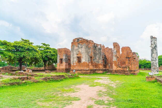 Красивая старая архитектура, история Аюттхая в Таиланде