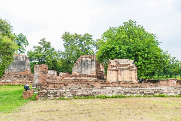 красивая старая архитектура, история Аюттхая в Таиланде