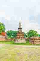 Foto gratuita bella vecchia architettura storica di ayutthaya in thailandia