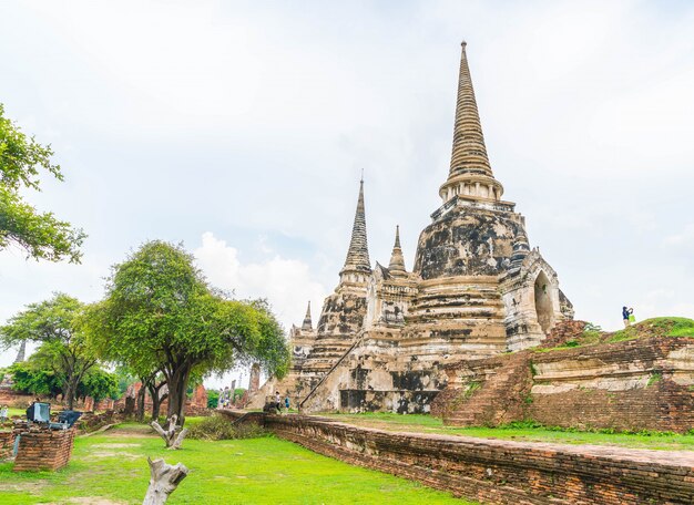 красивая старая архитектура, история Аюттхая в Таиланде