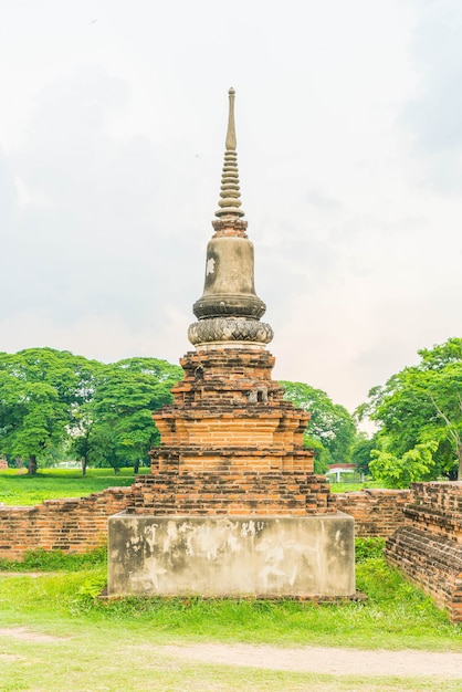 Бесплатное фото Красивая старая архитектура, история аюттхая в таиланде
