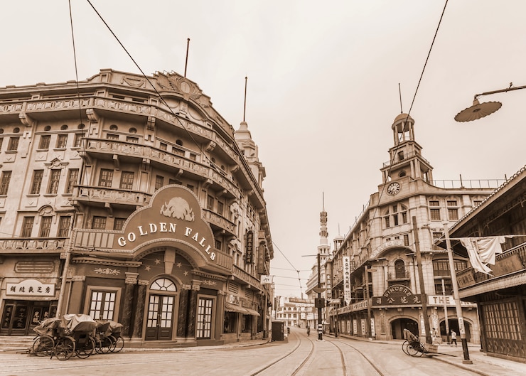 Free Photo beautiful old city view