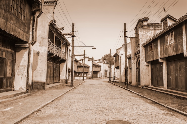 Free Photo beautiful old city view