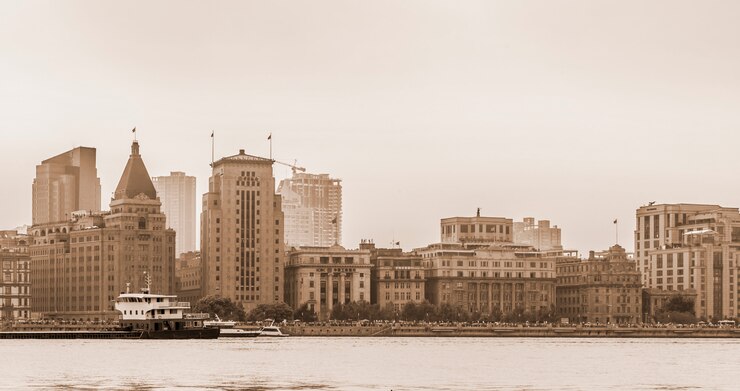 Free Photo beautiful old city view