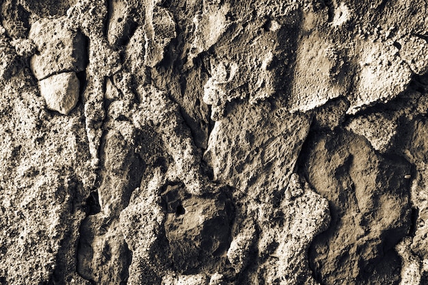 Beautiful Old Grunge Texture of Concrete Rough Wall. Gray Color. Background Backdrop. Horizontal.